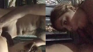 Muslim bahan apne bhai jaan ka lund suck karti hui