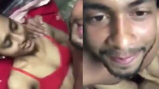 Red bra pahni gf ki zabardast chudai
