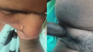 Bihari aunty ne blowjob dekar apni hairy chut chudwai